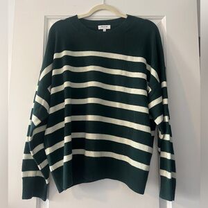 Madewell Cashmere Oversized Stripe Crewneck- Size XL